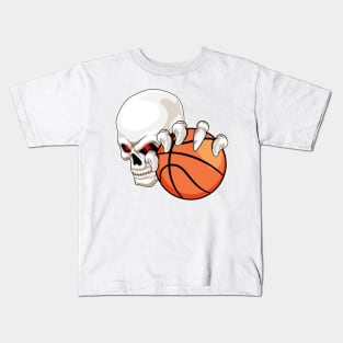 Skull Basketball player Basketball Kids T-Shirt